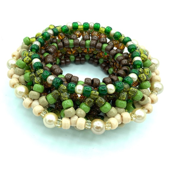 ❌SOLD❌🌱🍃Earth Element Kandi Cuff - Picture 8 of 11